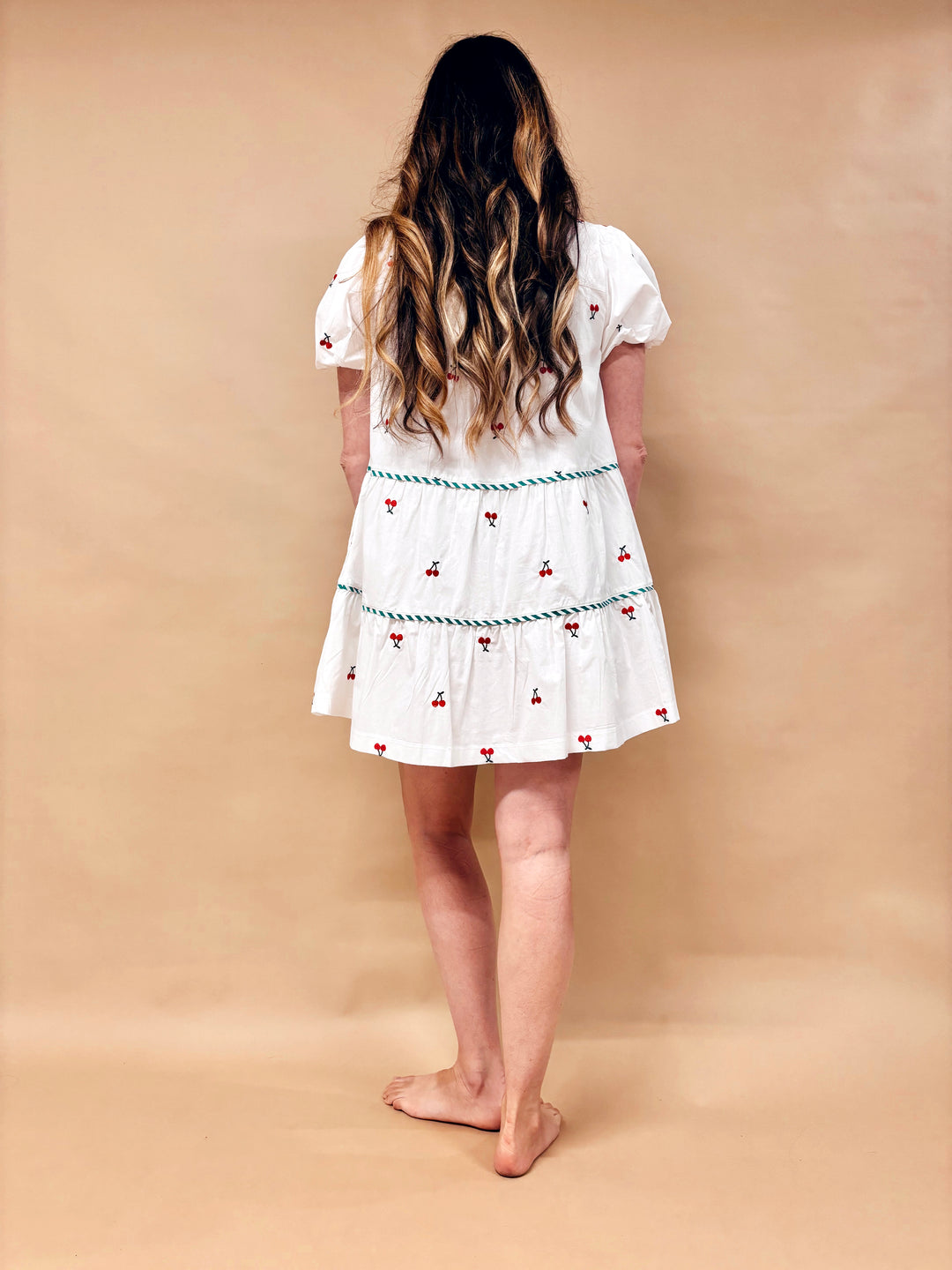 Marci Fruit Embroidered Mini Dress