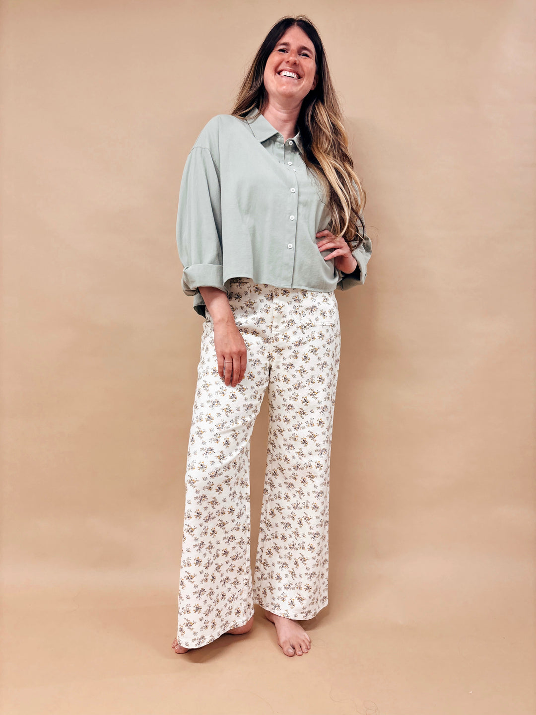 Cassie Button Up Boxy Shirt