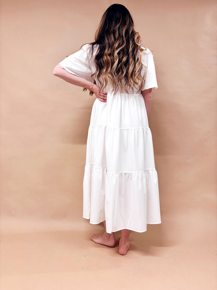 Kate Flutter Sleeve Midi Dress