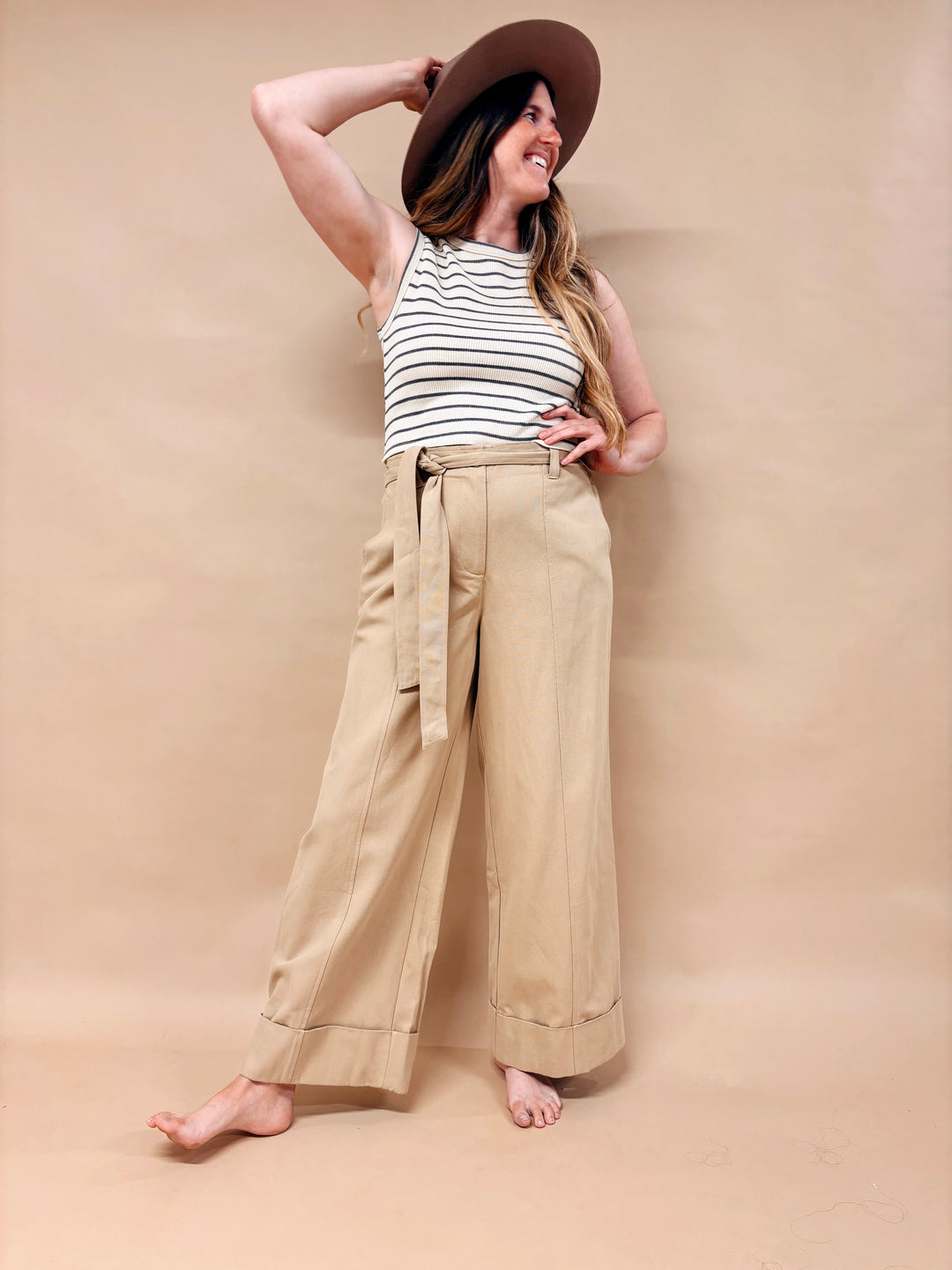 Delilah Cuffed Wide Leg Pants