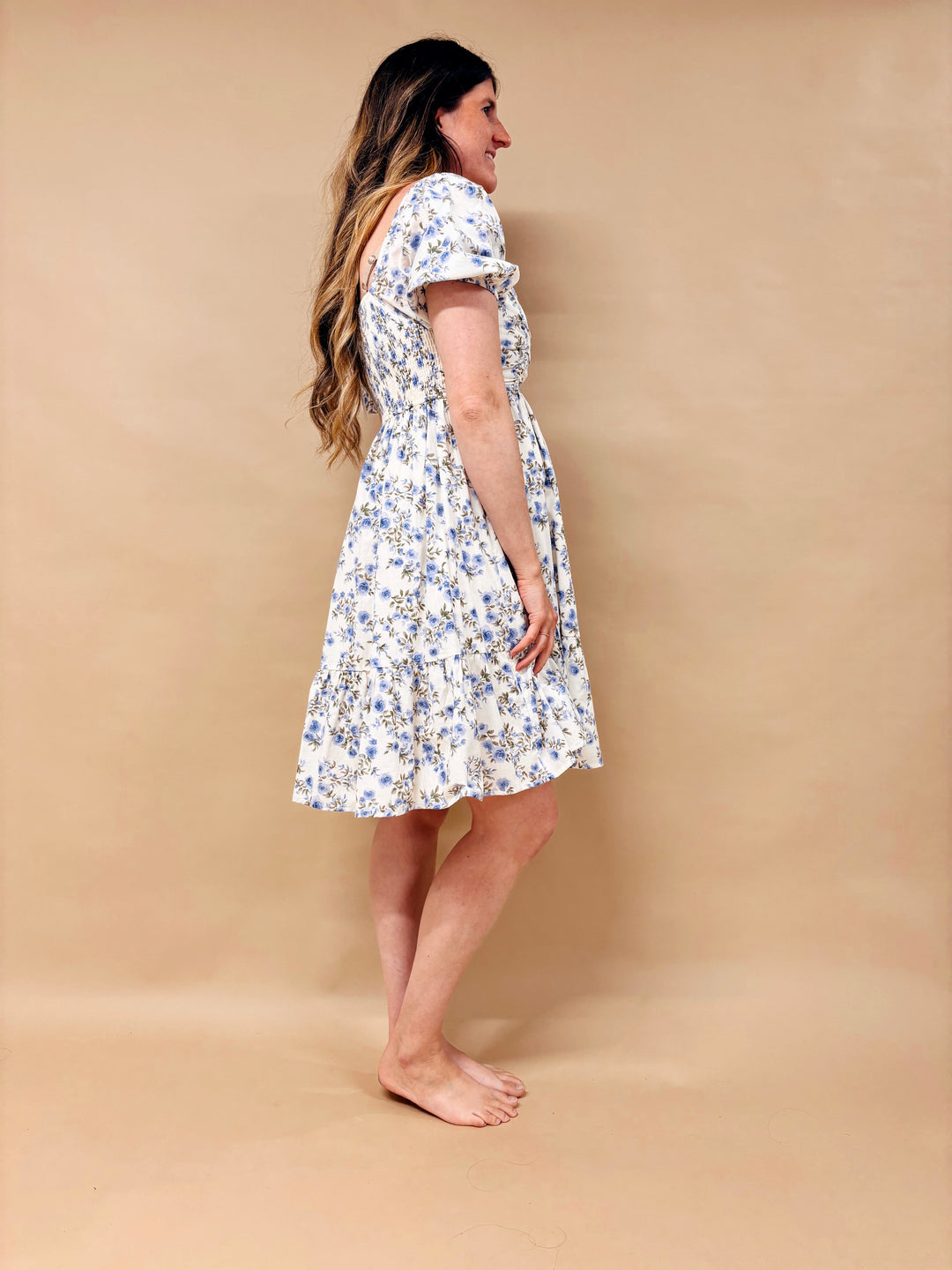 Liv Floral Cotton Mini Dress