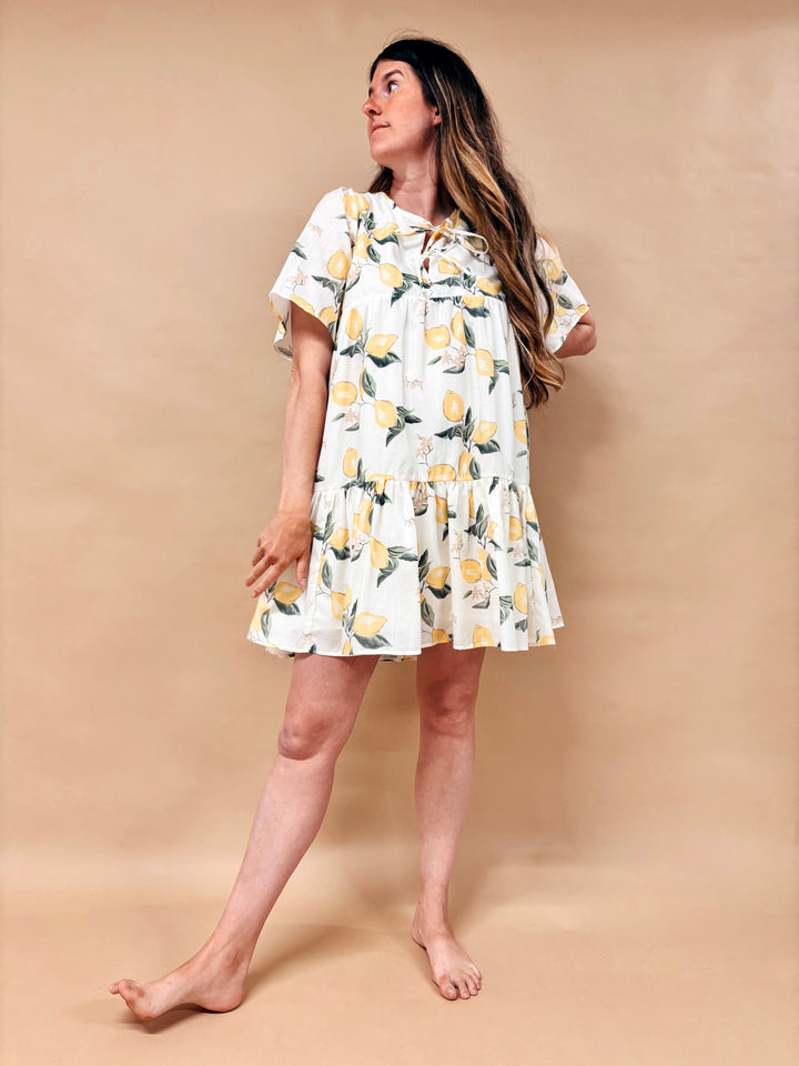 Heather Lemon Mini Dress