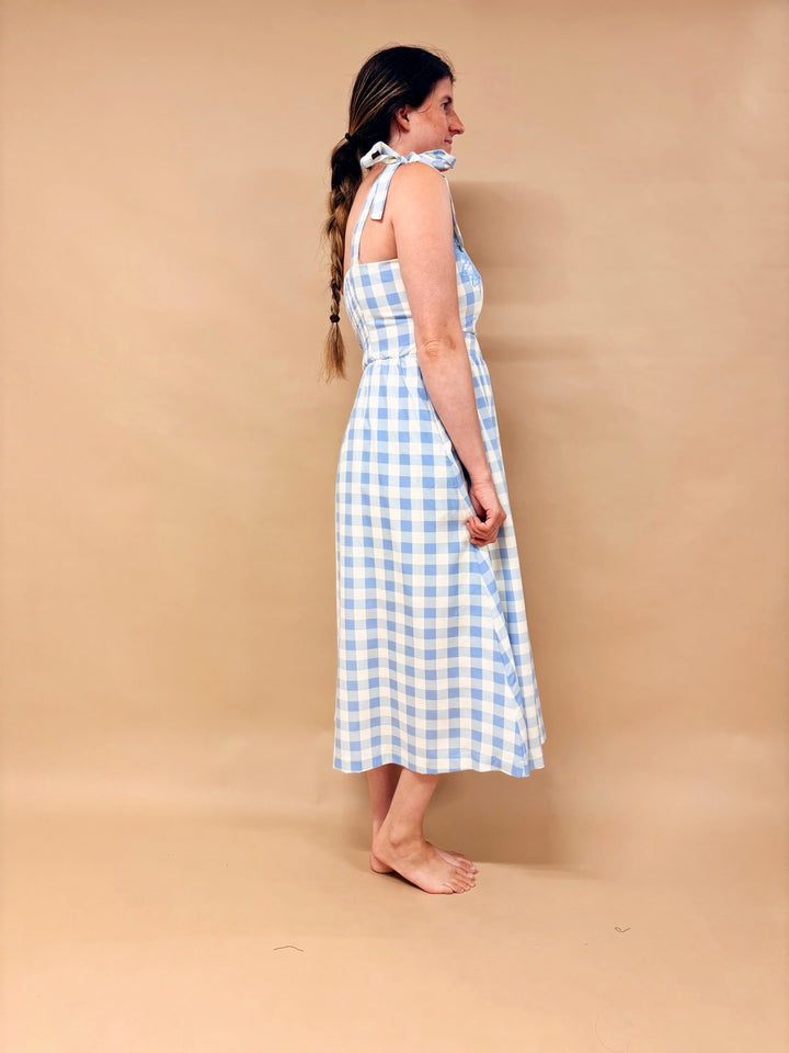Jenna Gingham Midi Dress