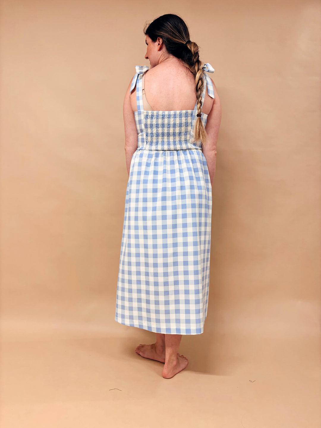 Jenna Gingham Midi Dress