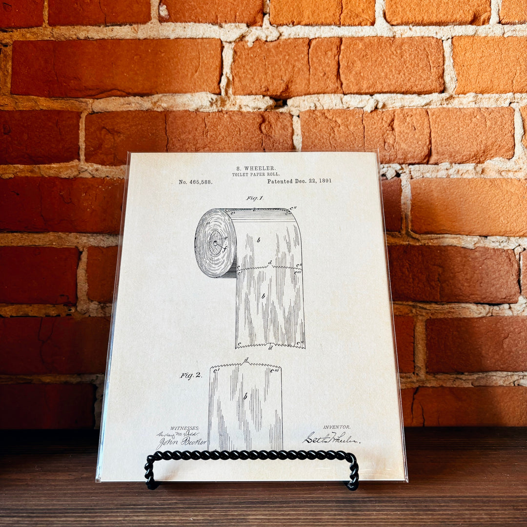 Toilet Paper Roll Patent Print