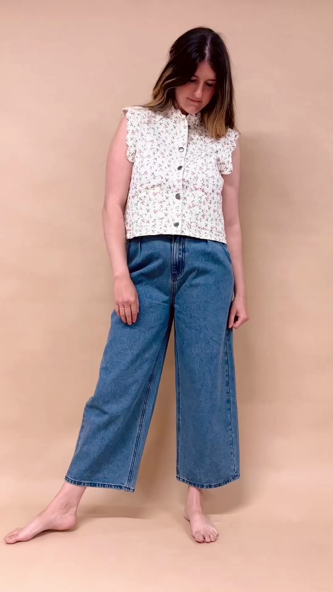 Bobby Ditsy Floral Denim Vest