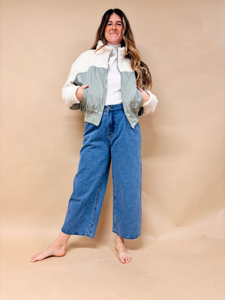 Lauren Shearling Bomber Jacket