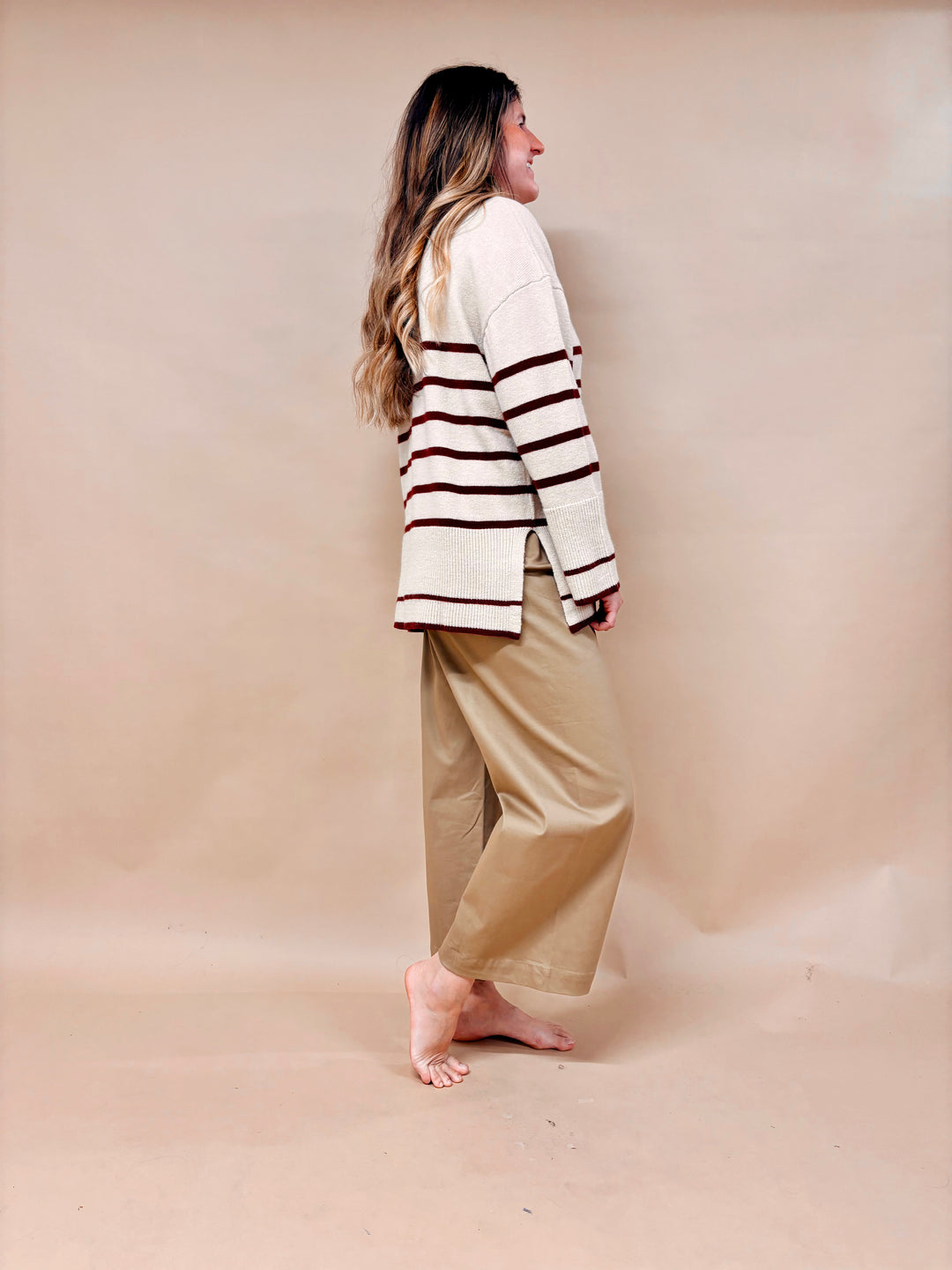 Celeste Striped Tunic Sweater