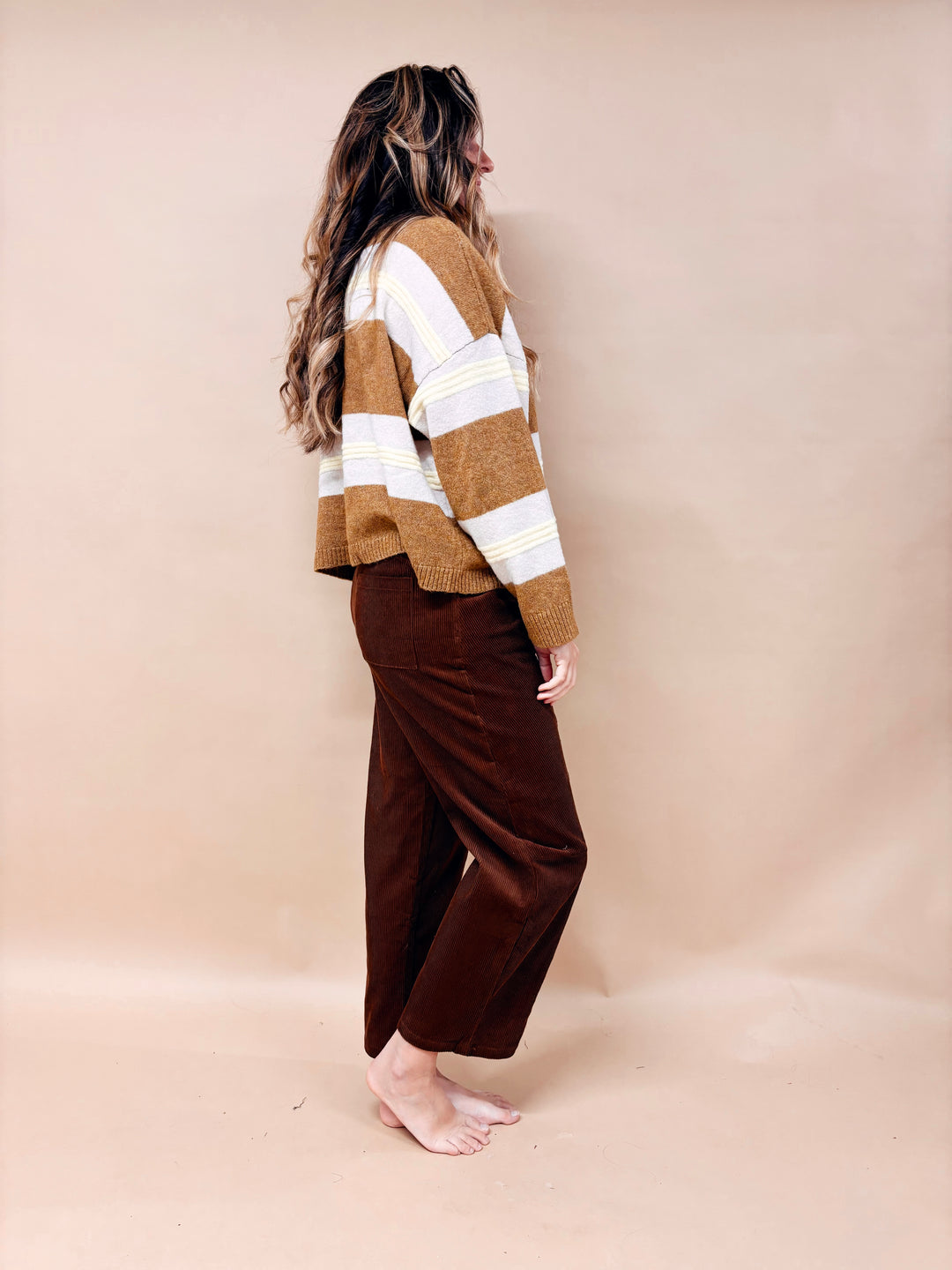 Isadora Striped Polo Sweater