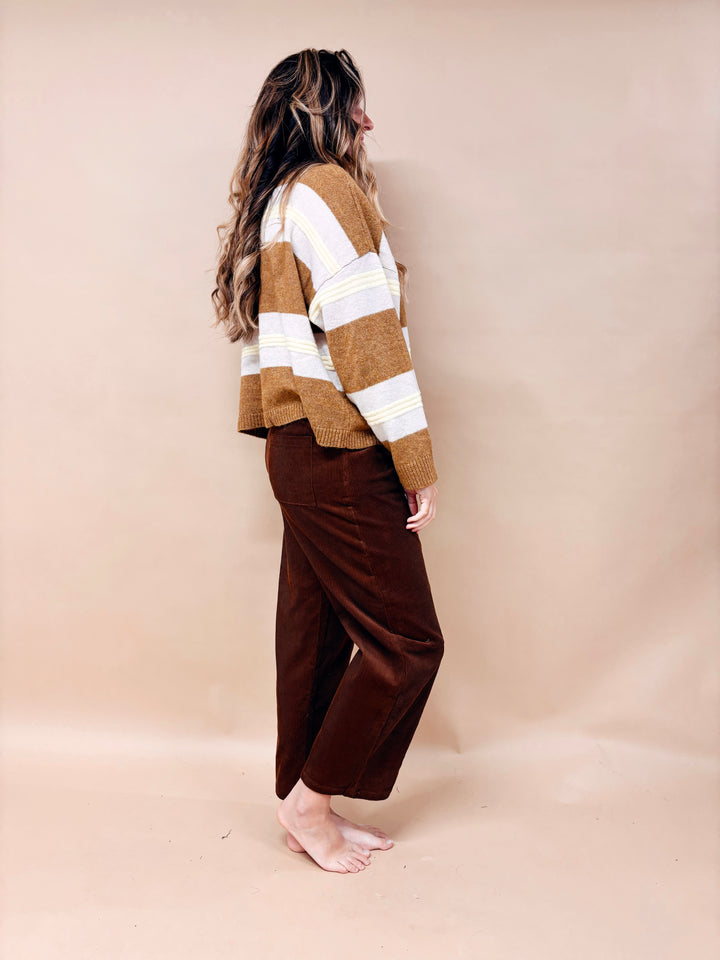 Isadora Striped Polo Sweater