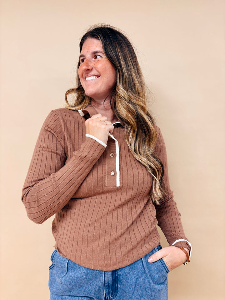 Juliette Ribbed Sweater Polo