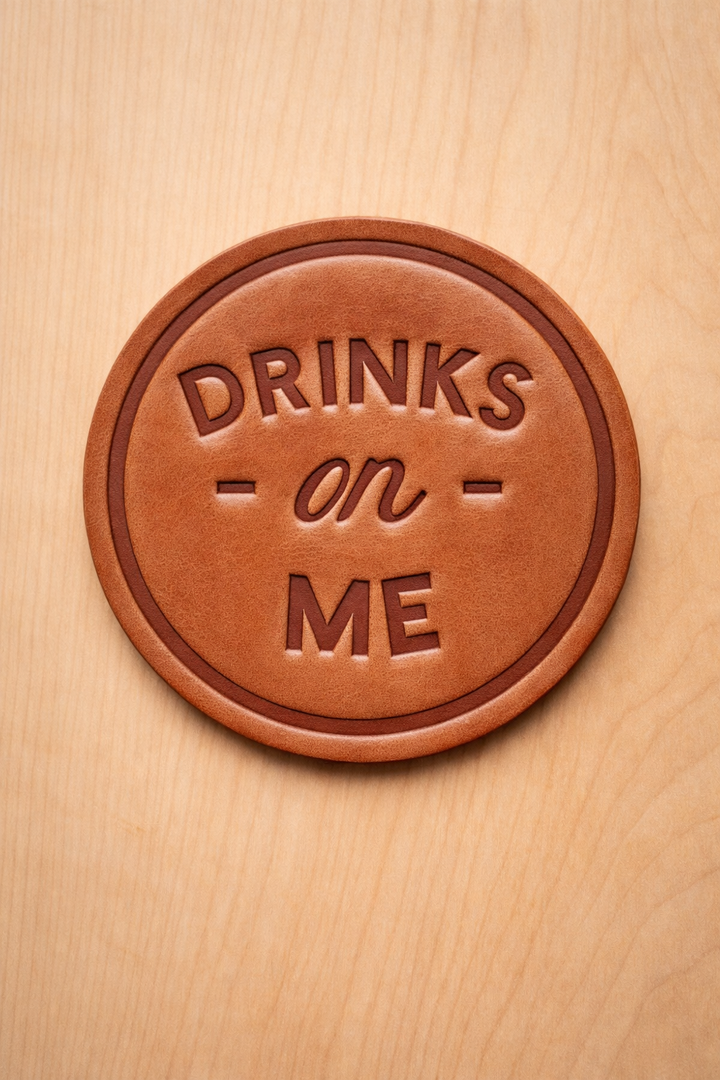 Hand Pressed Leather Coasters