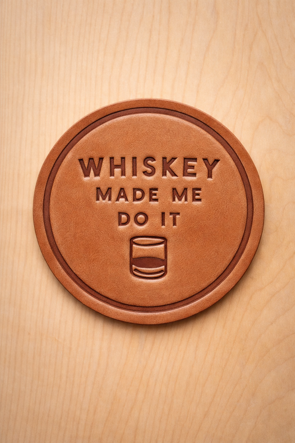 Hand Pressed Leather Coasters