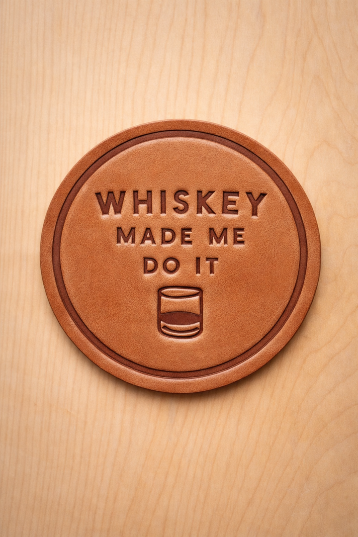 Hand Pressed Leather Coasters