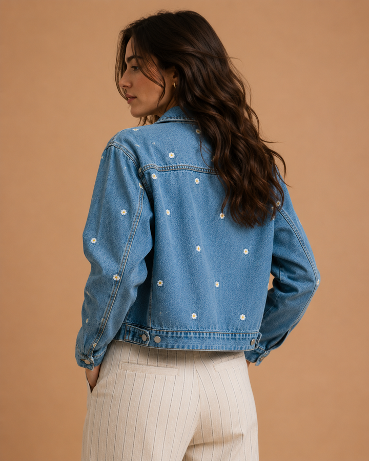 Vivienne Daisy Embroidered Denim Jacket