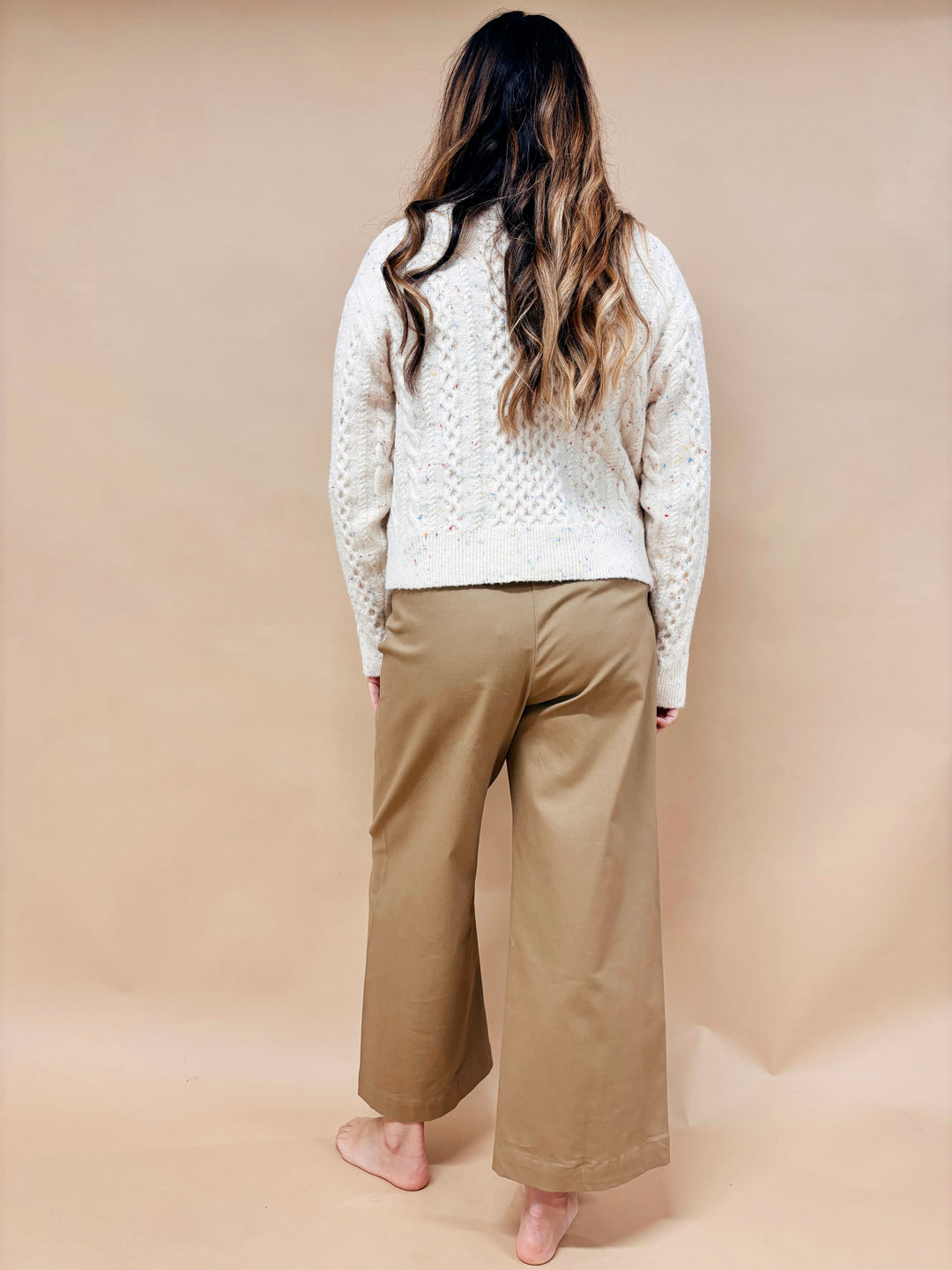 Sophie Speckled Cable Knit Sweater