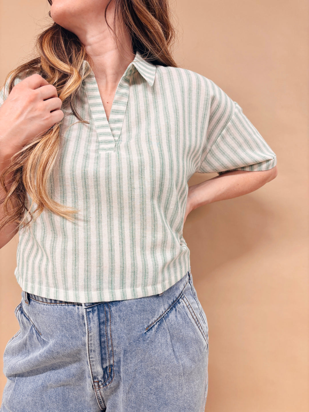 Natalie Polo Crop Top