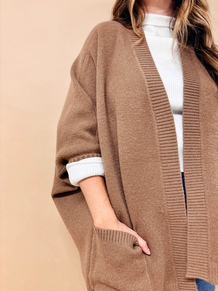 Lydia Dolman Sleeve Open Front Cardigan