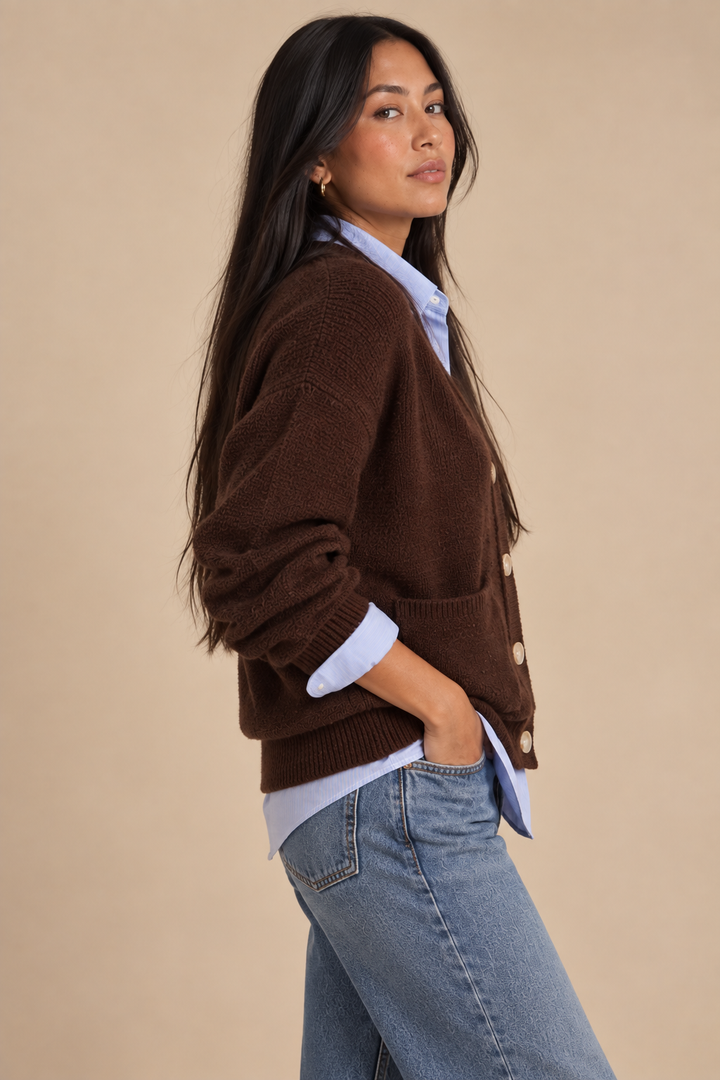 Olivia Oversized Knit Button Up Cardigan