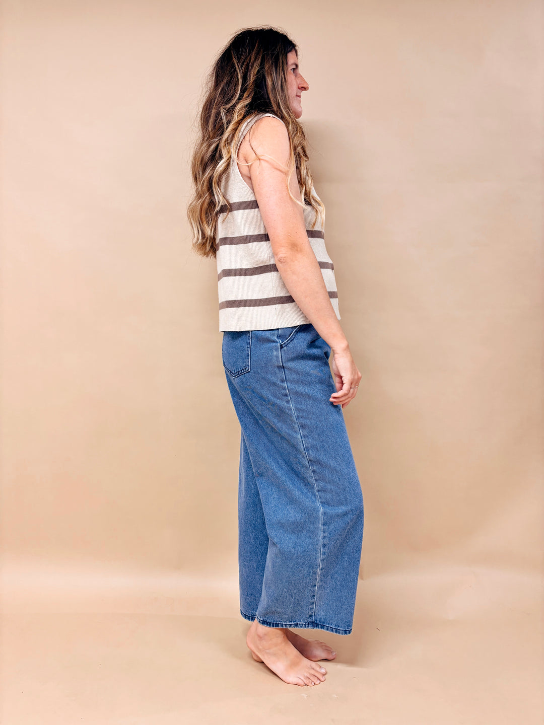 Ryleigh Ribbed Button Down Sweater Vest