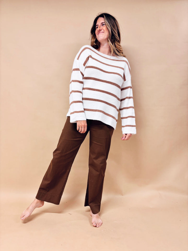 Sienna Striped Boatneck Sweater