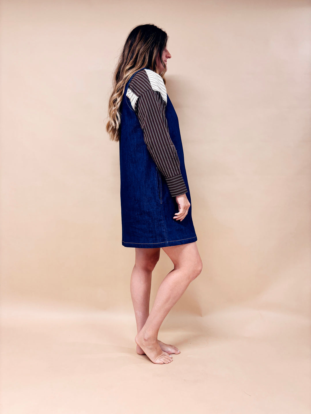 Amelia Button Down Denim Mini Dress