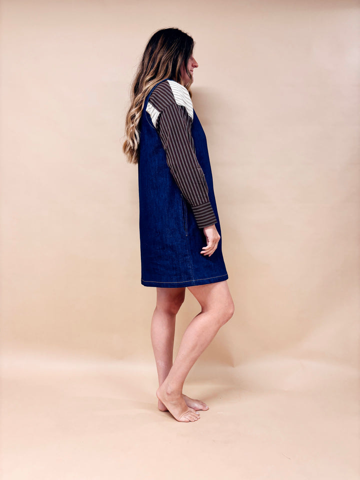 Amelia Button Down Denim Mini Dress