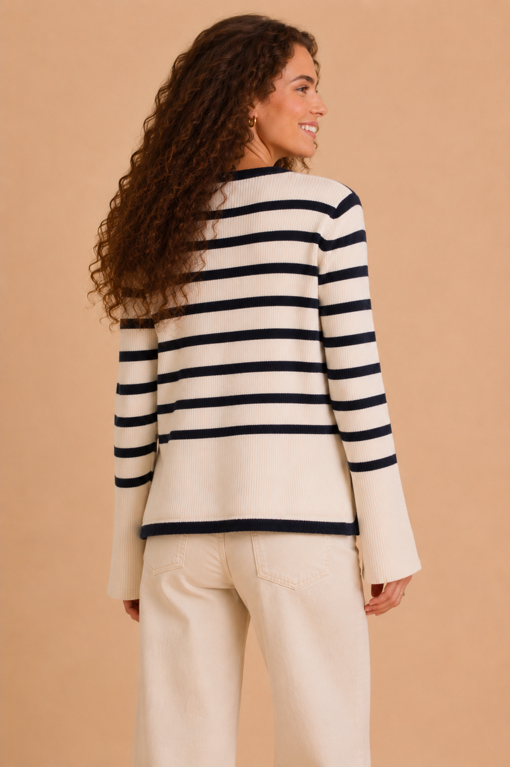 Bianca Nautical Striped Sweater Cardigan Blazer