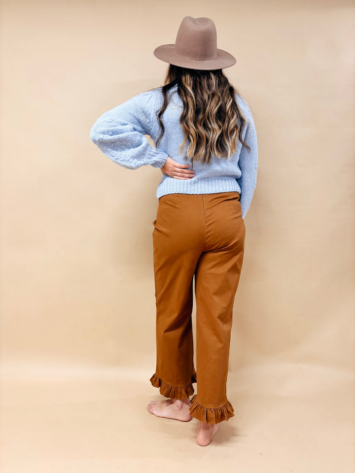 Isabella Floral Embroidered Balloon Sleeve Sweater