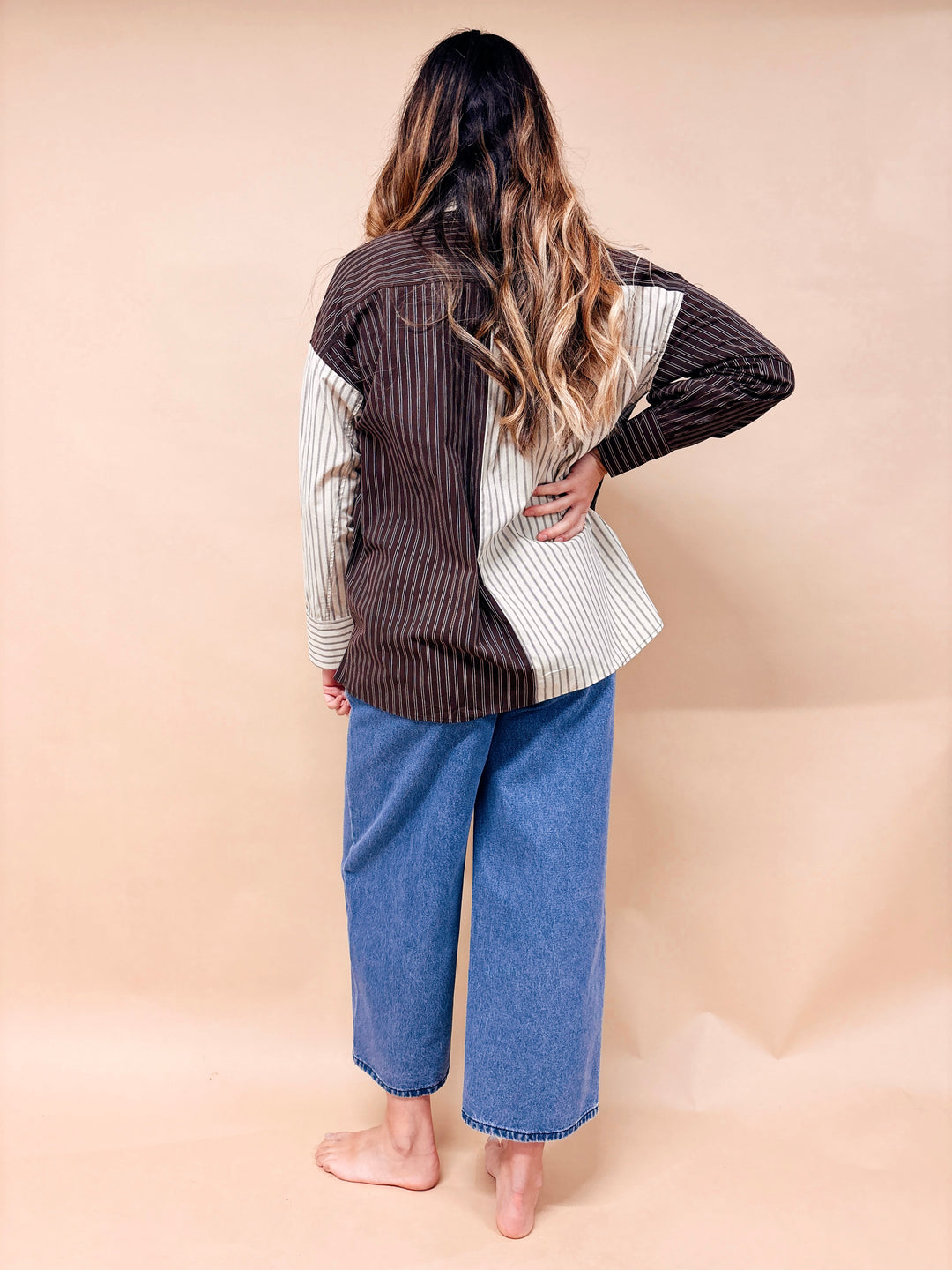 Ophelia Color Block Button Down Shirt