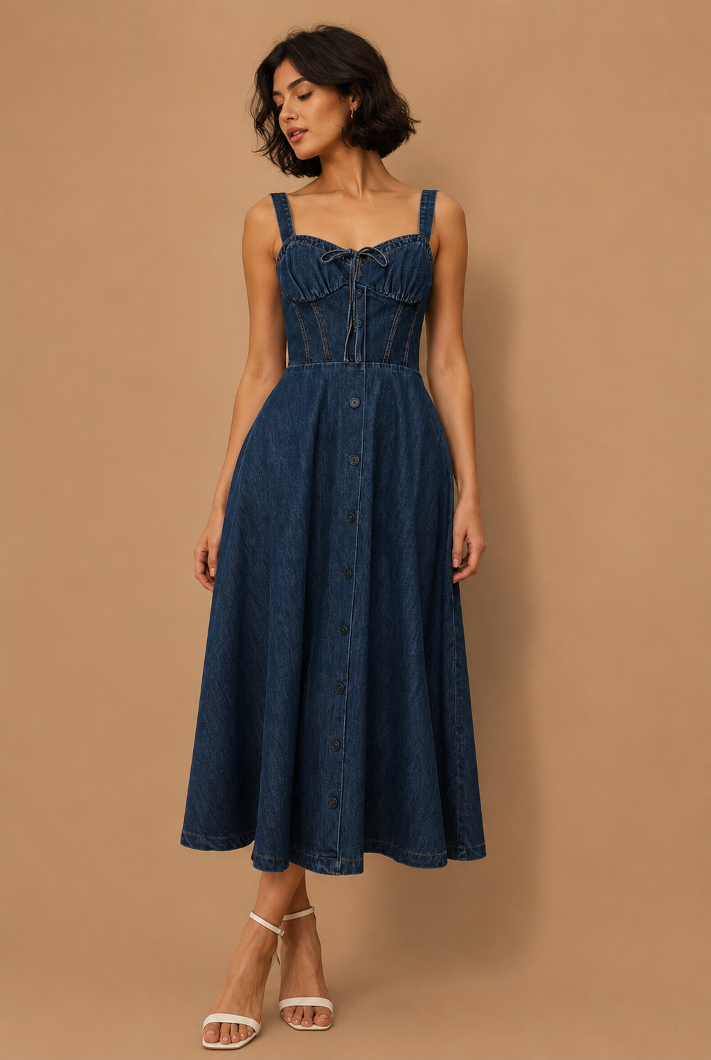 Una Denim Midi Dress
