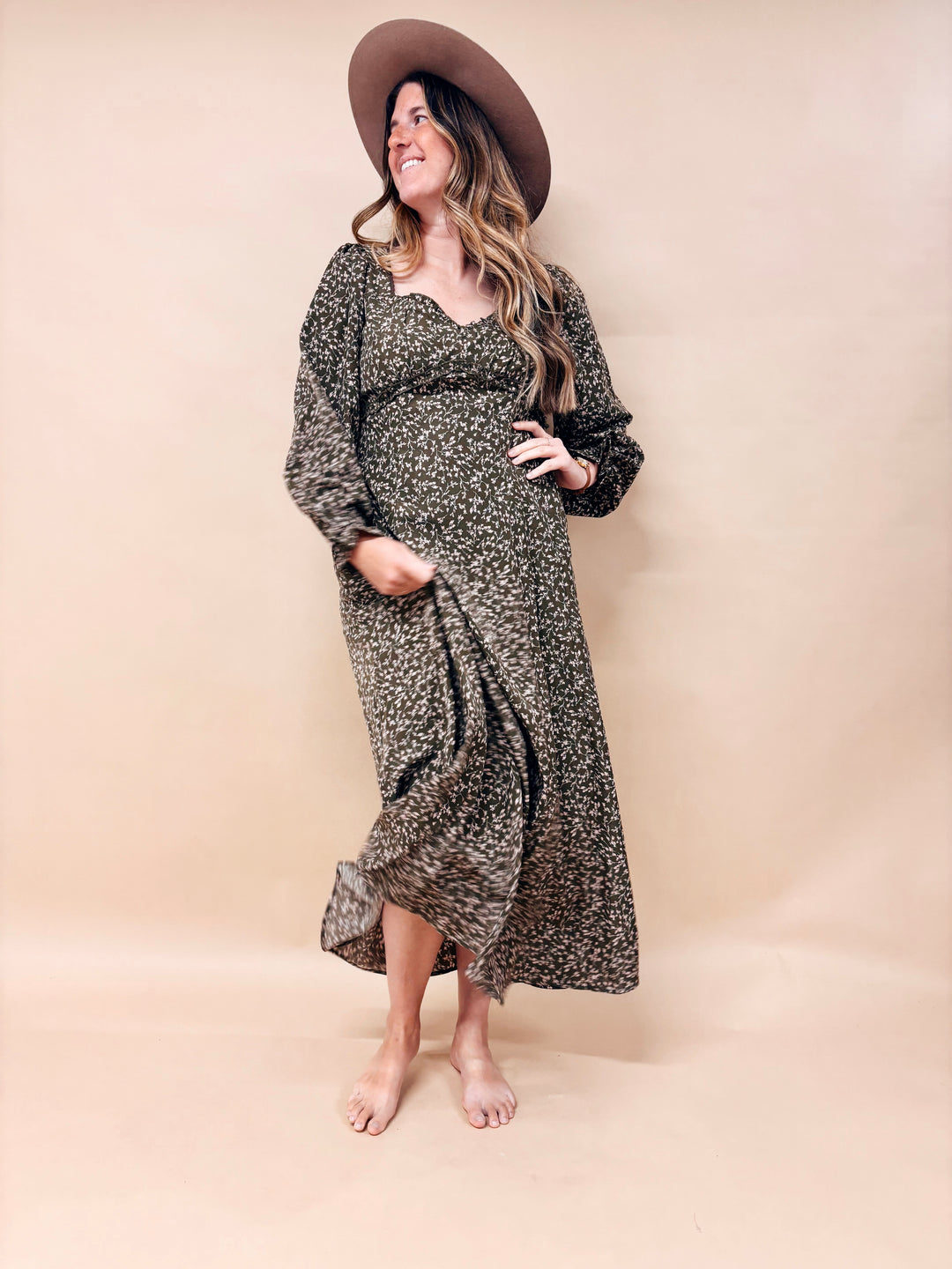 Evelina Sweetheart Floral Maxi Dress