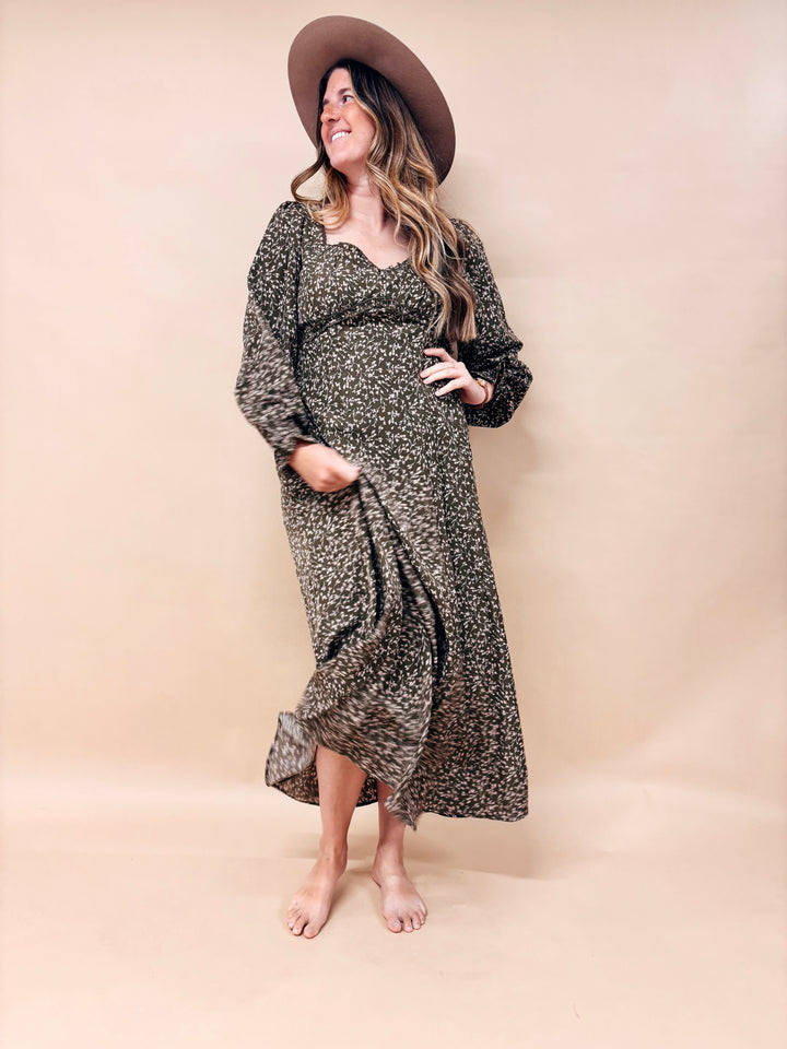 Evelina Sweetheart Floral Maxi Dress