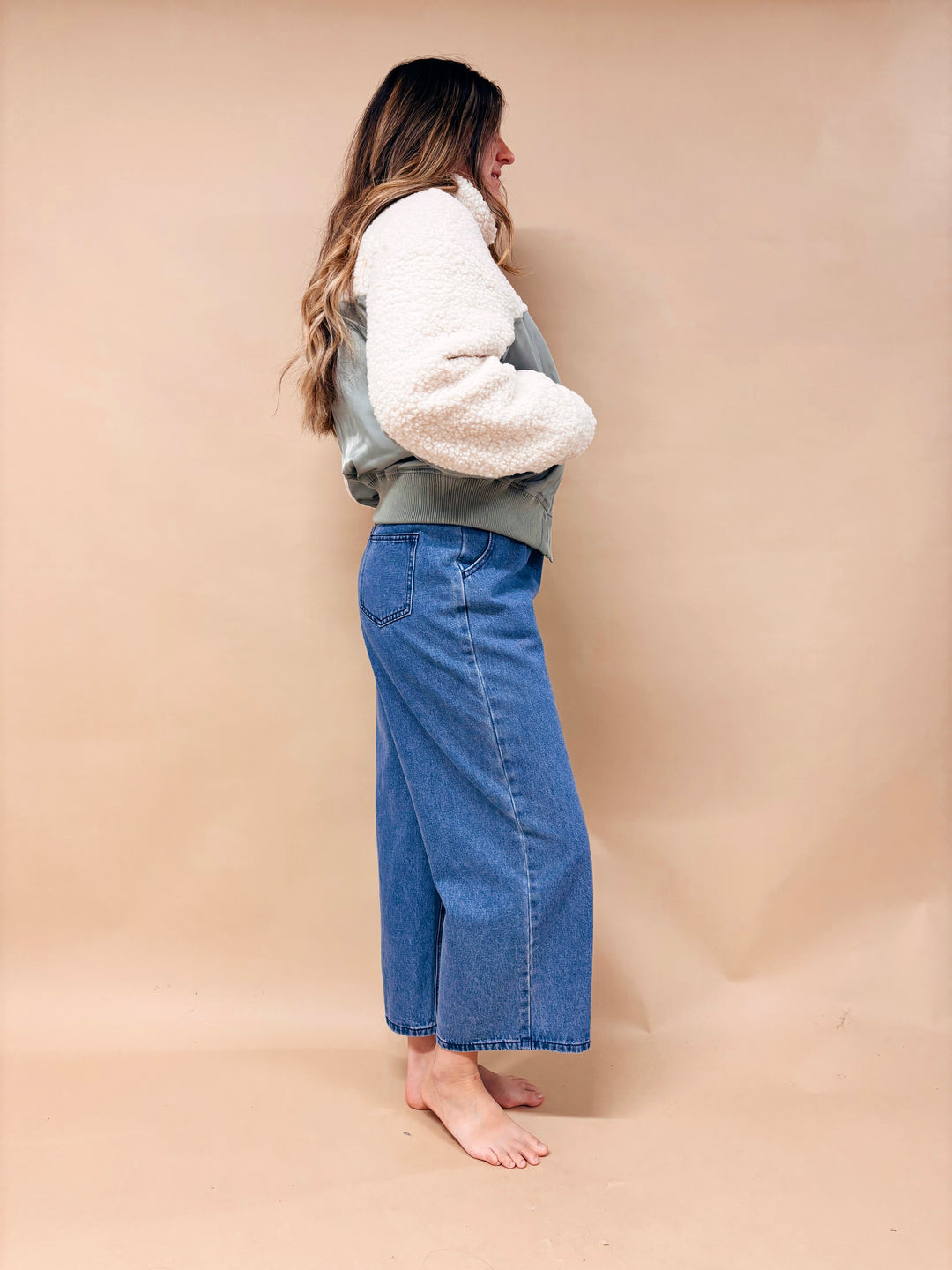 Lauren Shearling Bomber Jacket