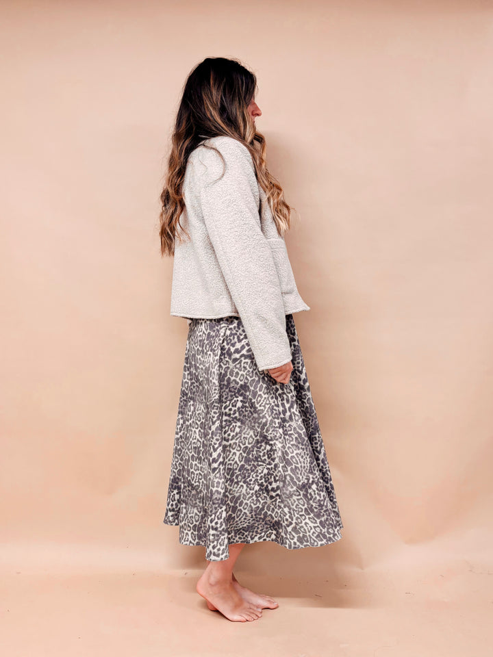 Dana Fuzzy Fleece Button Down Jacket