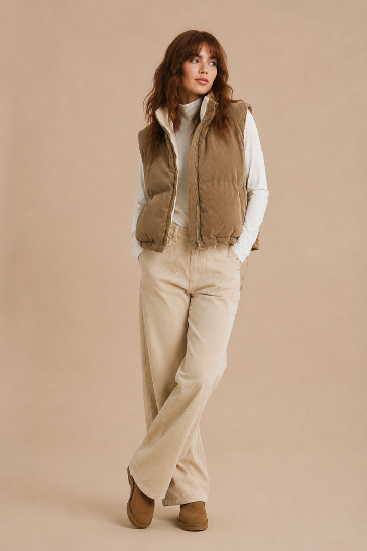 Gwen Corduroy Puffer Vest