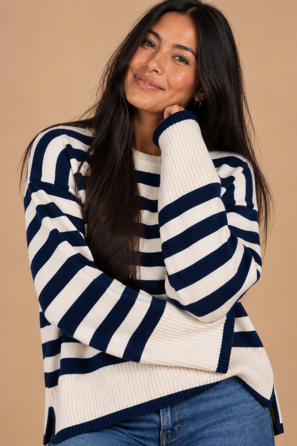 Quinn Striped Crewneck Sweater