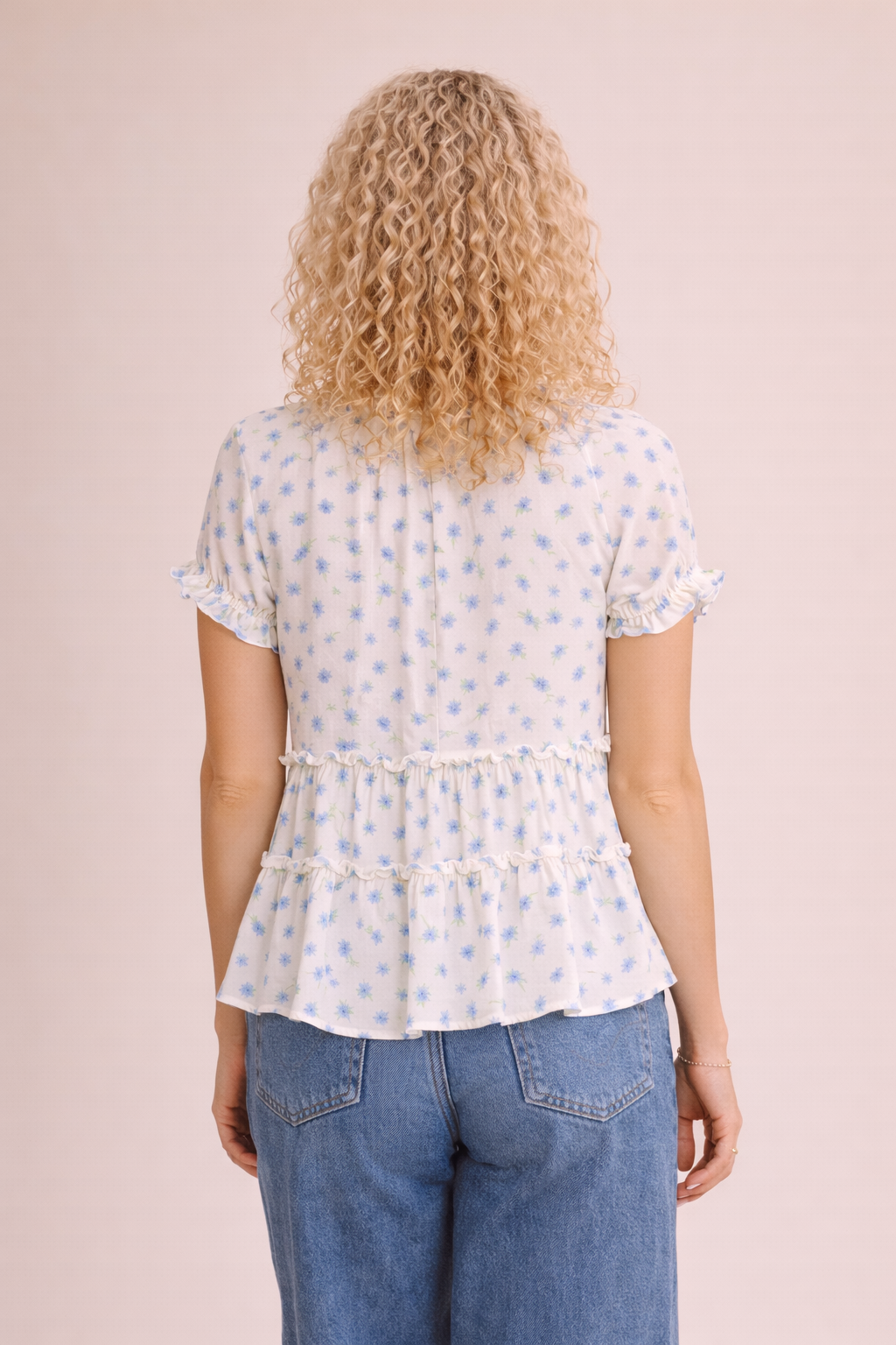 Ruby Cottage Core Floral Blouse