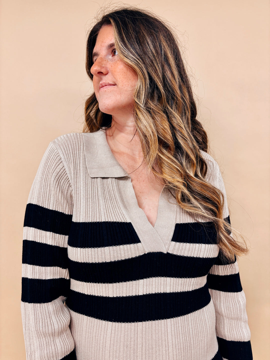 Delphine Ribbed Knit Midi Dress