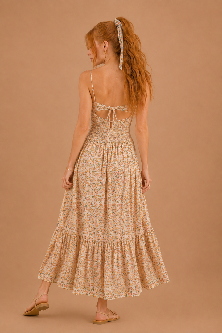 Natalie Floral Sleeveless Maxi Dress