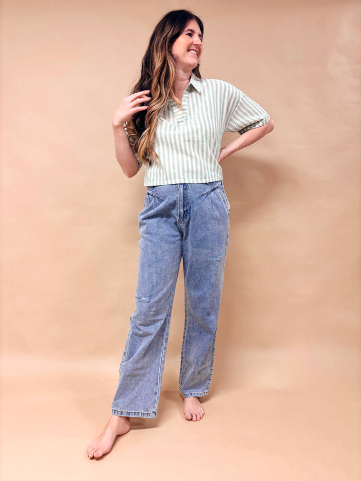 Natalie Polo Crop Top