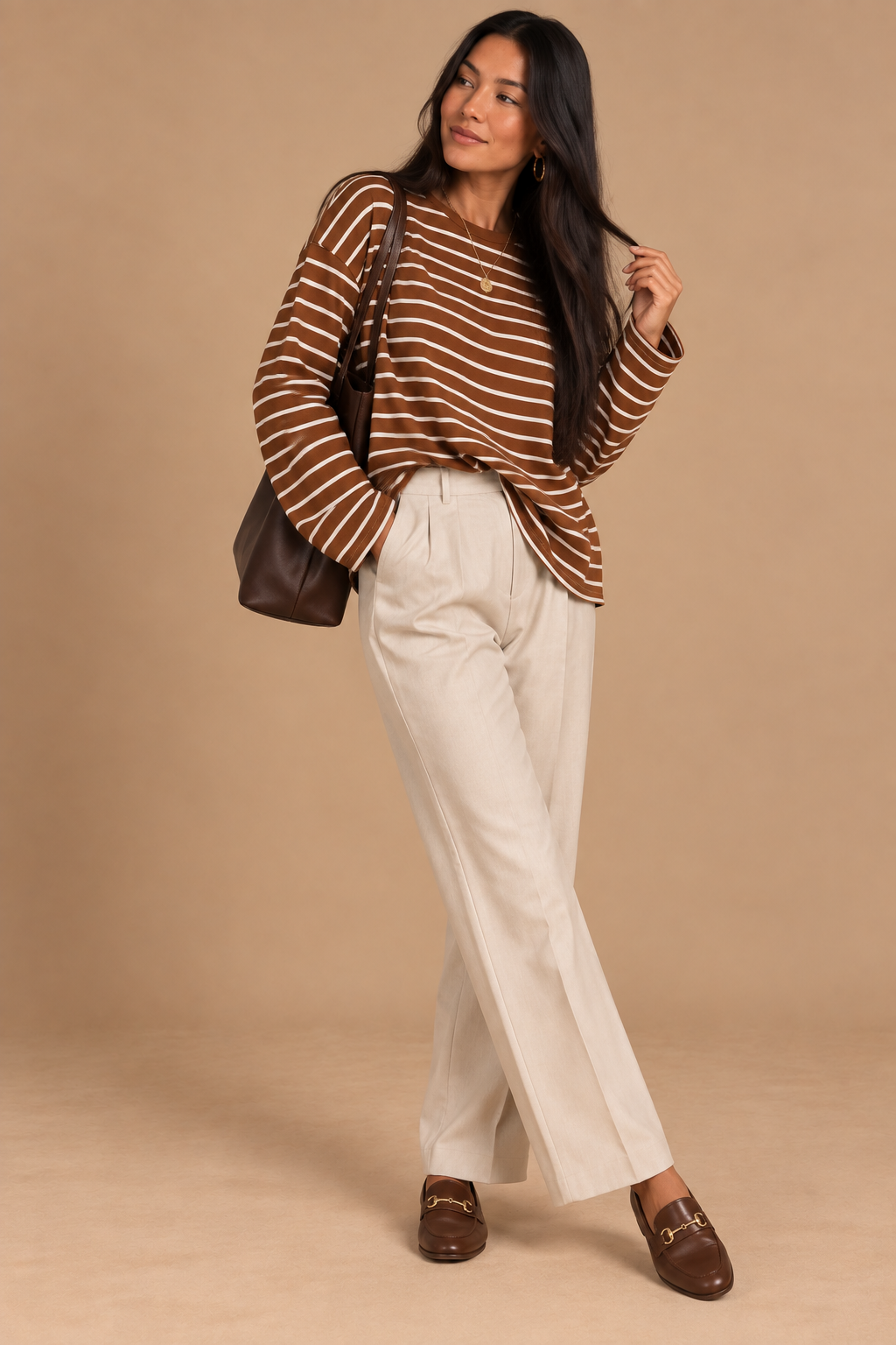 Riley Relaxed Stripe Drop Shoulder Mariner Top