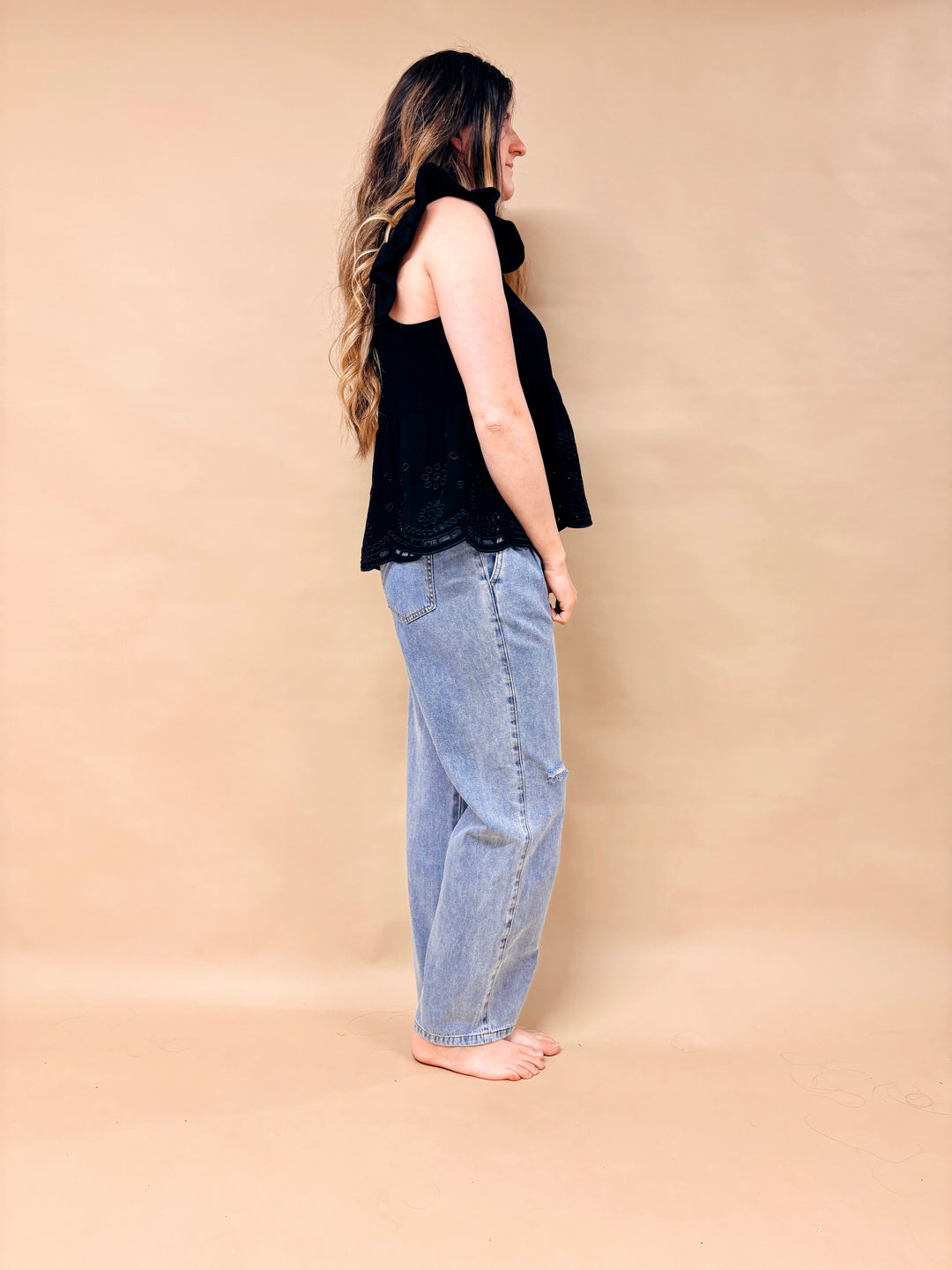 Pyper Eyelet Peplum Blouse