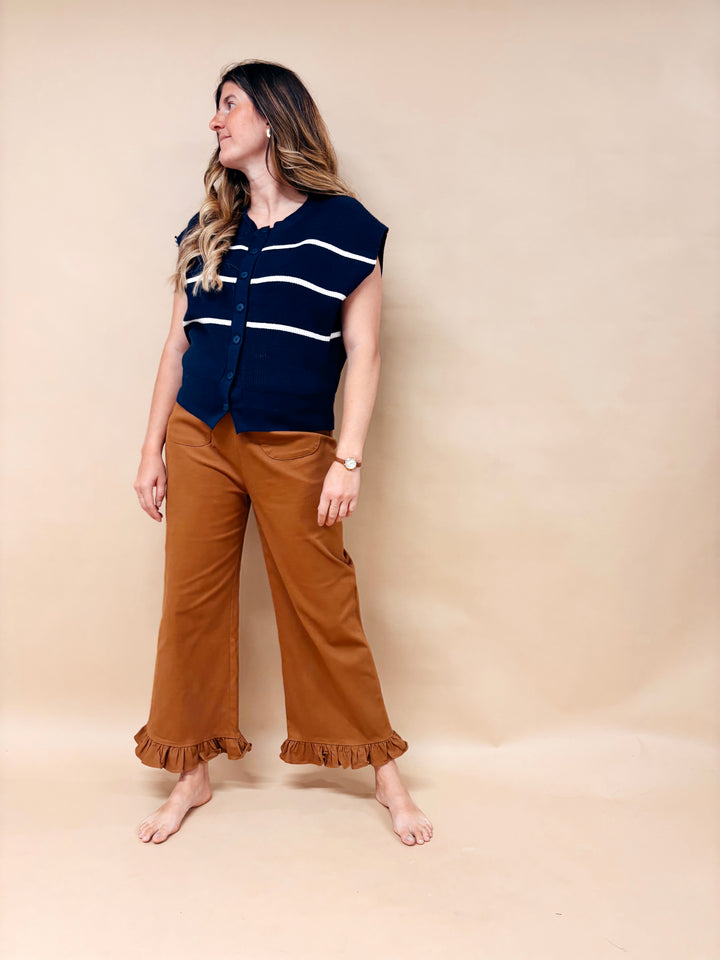 Lori Striped Knit Vest