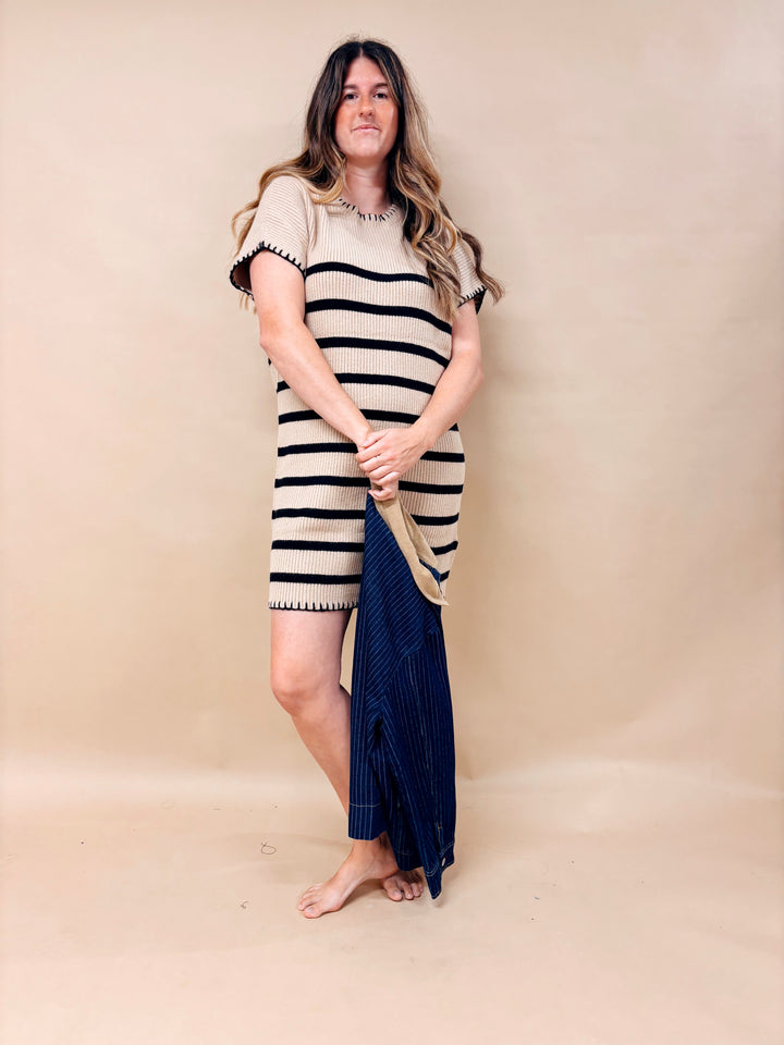 Allie Stitch Detail Sweater Dress