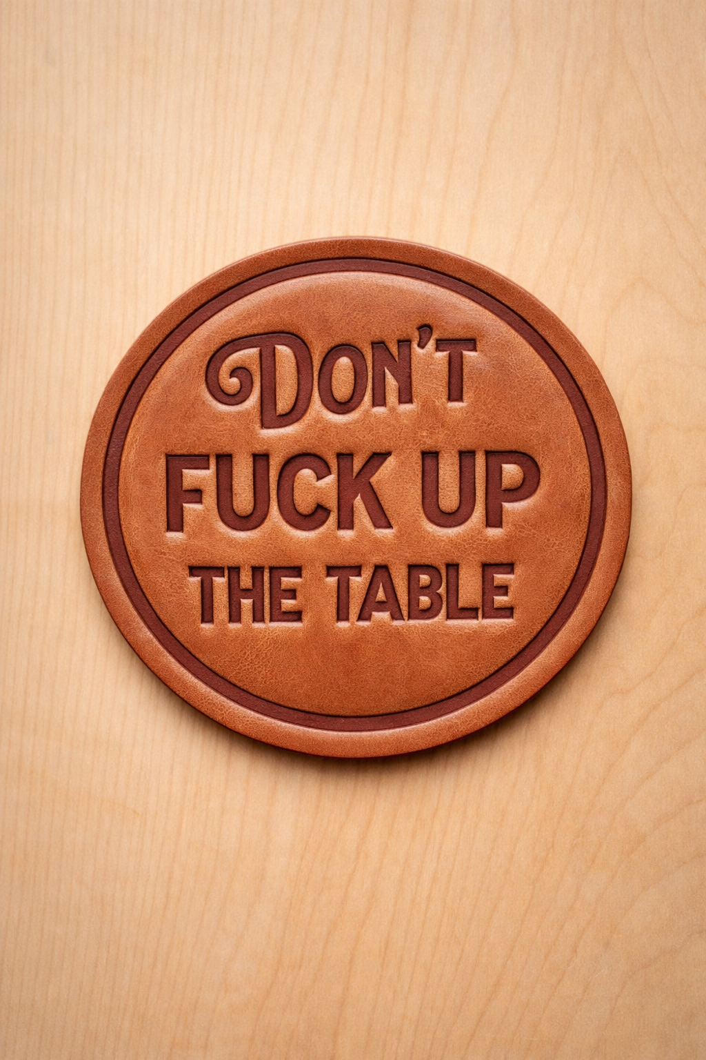 Hand Pressed Leather Coasters