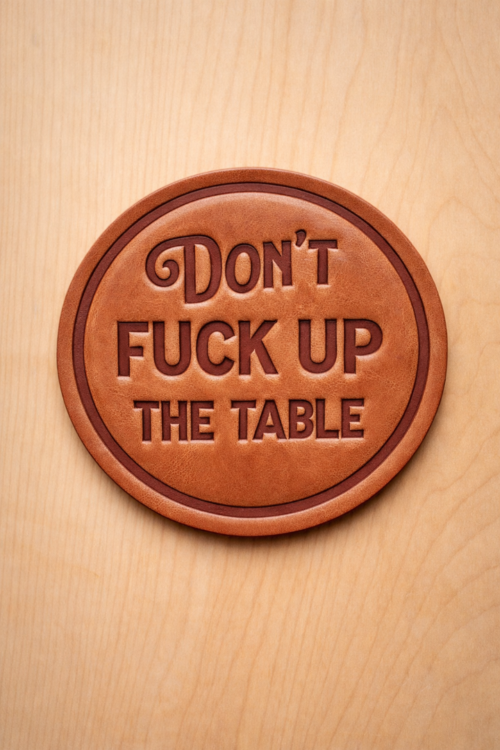 Hand Pressed Leather Coasters