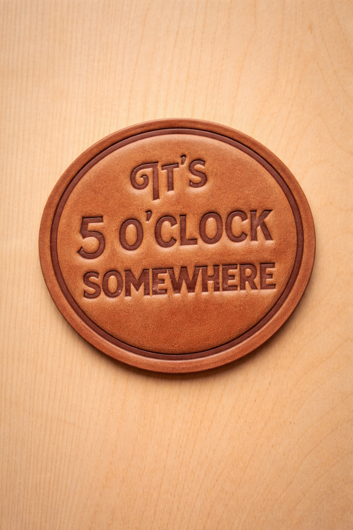 Hand Pressed Leather Coasters