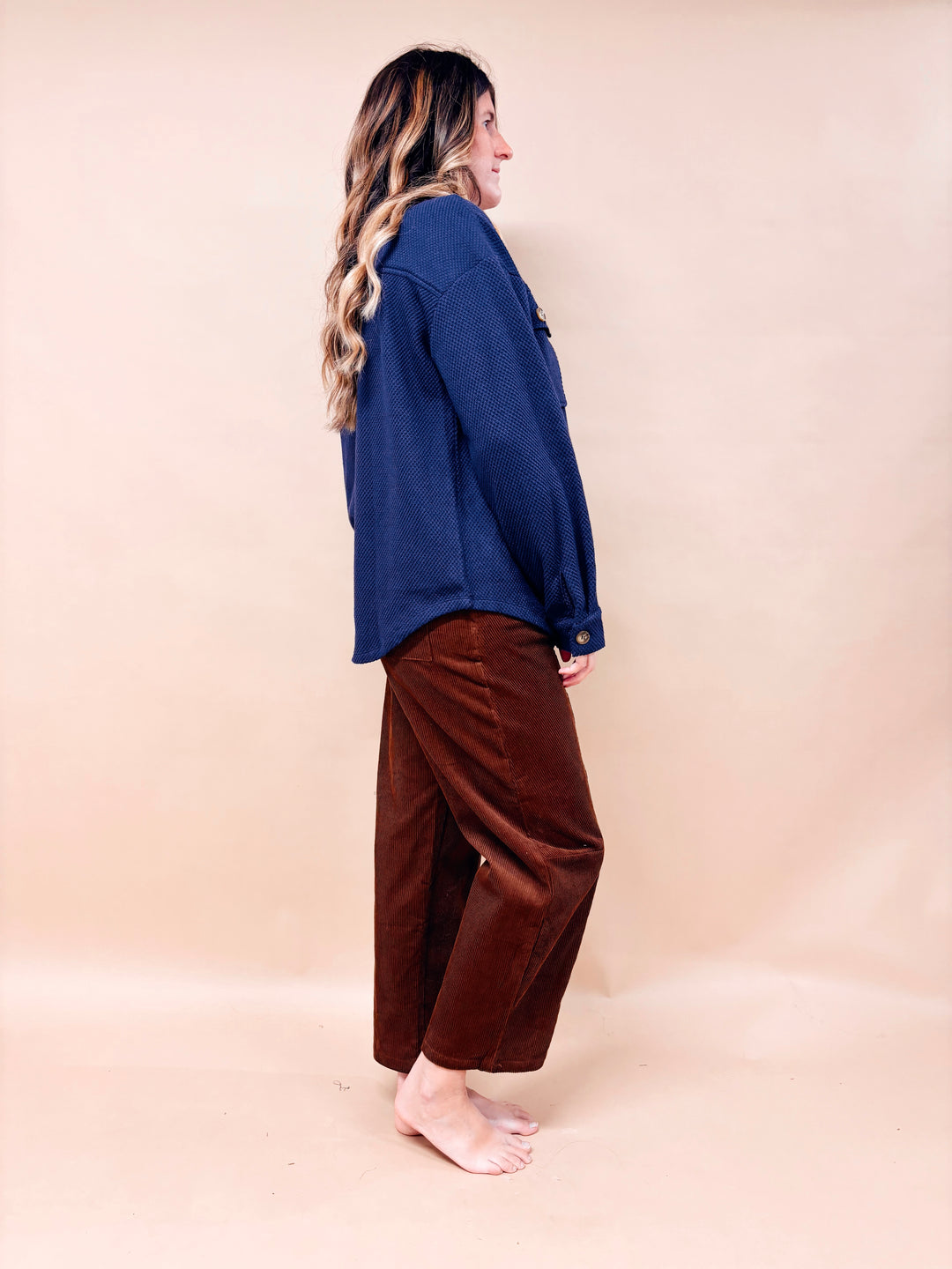 Mara Barrel Leg Corduroy Pant