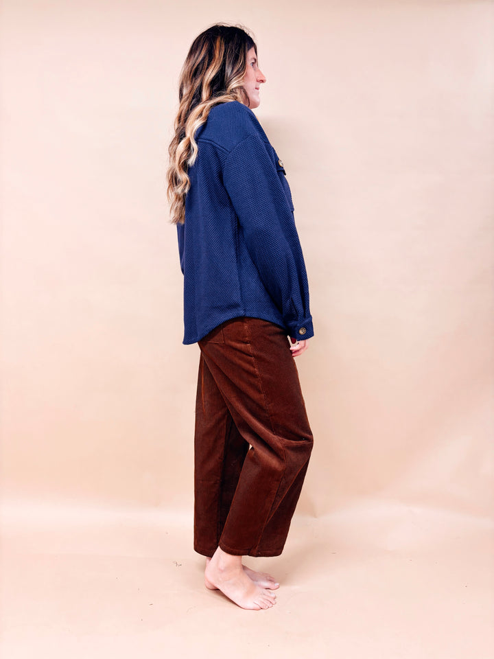 Mara Barrel Leg Corduroy Pant